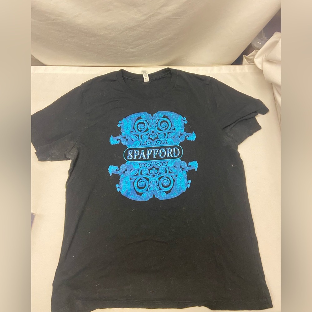 Spafford Jam Band Canvas T-Shirt Size XL 
Black shirt with Blue Design